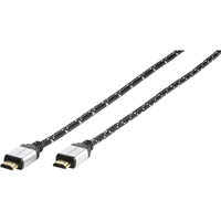 Vivanco 42201 HDMI-Kabel 2 m HDMI Typ A (Standard) Schwarz, Silber (Schwarz, Silber)