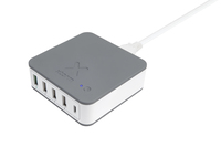 Xtorm USB Power Hub Cube Pro Innenraum Grau, Weiß Ladegerät für Mobilgeräte (Grau, Weiß)