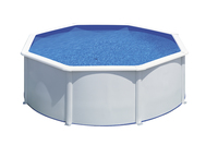 Gre KITPR358 Aufstellpool Gerahmter Pool Rund 11250 l Blau, Weiß (Blau, Weiß)