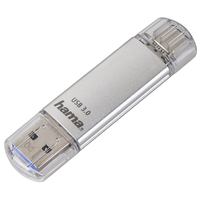 Hama C-Laeta USB-Stick 64 GB USB Type-A / USB Type-C 3.2 Gen 1 (3.1 Gen 1) Silber (Silber)