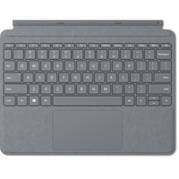 Microsoft Surface Go Signature Type Cover QWERTY Deutsch Platin Tastatur für Mobilgeräte (Platin)