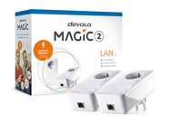 Devolo Magic 2 LAN 2400 Mbit/s Eingebauter Ethernet-Anschluss Weiß 2 Stück(e) (Weiß)