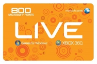 Microsoft Xbox360 Live 800 Points, GR