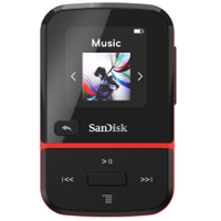 SanDisk Clip Sport Go MP3 Spieler 16 GB Schwarz, Rot (Schwarz, Rot)