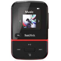 SanDisk Clip Sport Go MP3 Spieler 32 GB Schwarz, Rot (Schwarz, Rot)