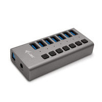 i-tec USB 3.0 Charging HUB 7port + Power Adapter 36 W (Grau)