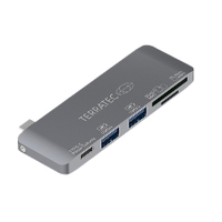 Terratec 283005 Schnittstellen-Hub USB 3.2 Gen 1 (3.1 Gen 1) Type-C 5000 Mbit/s Grau (Grau)
