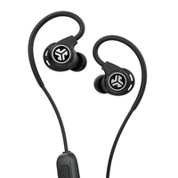 JLab Fit Sport 3 Kopfhörer Kabellos Ohrbügel, im Ohr, Nackenband Mikro-USB Bluetooth Schwarz (Schwarz)