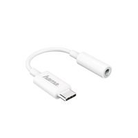 Hama 00183307 Handykabel Weiß 0,095 m USB C 3.5mm (Weiß)
