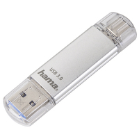 Hama C-Laeta USB-Stick 128 GB USB Type-A / USB Type-C 3.2 Gen 1 (3.1 Gen 1) Silber (Silber)