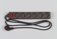 REV Steckdosenleiste 6fach mit Schalter schwarz (Schwarz)