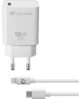 Cellularline ACHIPHKITC2LPD18WW Ladegerät für Mobilgeräte Weiß Indoor (Weiß)