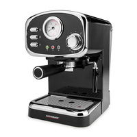 Gastroback Design Espresso Basic Espressomaschine 1,25 l (Schwarz, Edelstahl)