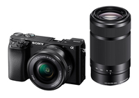 Sony α 6100 + 16-50mm + 55-210mm MILC 24,2 MP CMOS 6000 x 40000 Pixel Schwarz