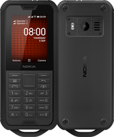 Nokia 800 Tough 6,1 cm (2.4 Zoll) Hybride Dual-SIM KaiOS 4G Mikro-USB 0,5 GB 4 GB 2100 mAh Schwarz (Schwarz)