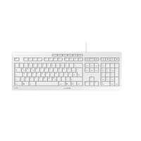 CHERRY STREAM KEYBOARD, Kabelgebundene Tastatur, hellgrau, USB (QWERTZ - DE) (Weiß)