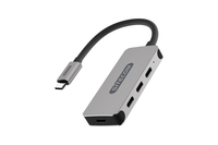 Sitecom CN-385 Schnittstellen-Hub USB 3.2 Gen 1 (3.1 Gen 1) Type-C 5000 Mbit/s Aluminium, Schwarz (Aluminium, Schwarz)