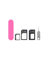 Felixx AD-SIM-SET SIM-/Memory-Card-Adapter SIM-Kartenadapter (Schwarz, Pink, Silber)