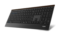 Rapoo E9500M Tastatur RF Wireless + Bluetooth Schwarz (Schwarz)