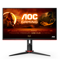 AOC G2 Q27G2U/BK Computerbildschirm 68,6 cm (27 Zoll) 2560 x 1440 Pixel Quad HD LED Schwarz (Schwarz)