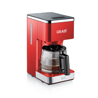 Graef FK403EU Kaffeemaschine Halbautomatisch Filterkaffeemaschine 1,25 l (Schwarz, Rot, Edelstahl)