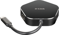 D-Link DUB-M420 Notebook-Dockingstation & Portreplikator Verkabelt Thunderbolt 3 Schwarz, Silber (Schwarz, Silber)