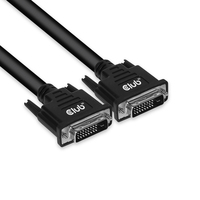 CLUB3D DVI-D Dual Link 24+1 M/M Cable 3m/9.84ft Bidirectional 28AWG (Schwarz)