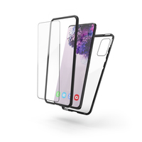 Hama Magnetic+Glass+Display Glass Handy-Schutzhülle 17 cm (6.7 Zoll) Cover Schwarz, Transparent (Schwarz, Transparent)