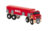 BRIO Holztransporter mit Magnetladung (Rot, Holz)