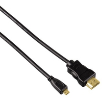 Hama HDMI 0.5m HDMI-Kabel 0,5 m HDMI Typ A (Standard) HDMI Typ D (Mikrofon) Schwarz (Schwarz)