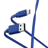 Hama Flat USB Kabel 1 m USB 2.0 USB A USB C Blau