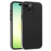 Vivanco Mag Classic Cover, Magnetic Wireless Charging Support für iPhone 15 Plus (Schwarz)
