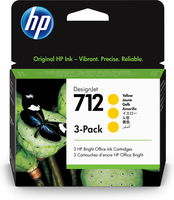 HP 712 3er-Pack Gelb DesignJet Druckerpatrone, 29 ml