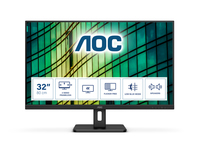 AOC E2 U32E2N LED display 80 cm (31.5 Zoll) 3840 x 2160 Pixel 4K Ultra HD Schwarz (Schwarz)