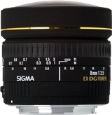 Sigma 8mm F3,5 Fish Eye Circulaire DG EX (Canon) (Schwarz)