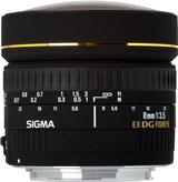 Sigma 8mm F3,5 Fish Eye Circulaire DG EX (Nikon) (Schwarz)