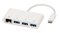 Vivanco IT-USBC NET HUB Kabelgebunden USB 3.2 Gen 1 (3.1 Gen 1) Type-A Weiß (Weiß)