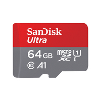 SanDisk Ultra 64 GB MicroSDXC Klasse 10 (Grau, Rot)