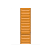 Apple 40mm California Poppy Leather Link - S/M Band Orange Leder (Orange)