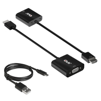 CLUB3D CAC-1302 Videokabel-Adapter 0,5 m HDMI Typ A (Standard) VGA (D-Sub) Schwarz (Schwarz)
