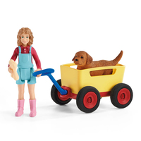 Schleich Farm Life Puppy Wagon Ride (Mehrfarbig)