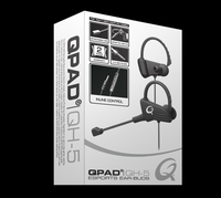QPAD QH5 Kopfhörer & Headset Verkabelt Ohrbügel, im Ohr Gaming Schwarz (Schwarz)