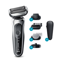 Braun Series 7 70-S4862c Wet&Dry Folienschaber Trimmer Schwarz, Silber (Schwarz, Silber)