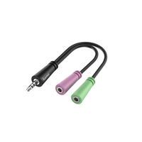 Hama 00200352 Audio-Kabel 0,15 m 3.5mm 2 x 3.5mm Schwarz (Schwarz)