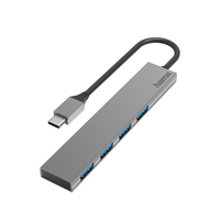Hama 00200101 Schnittstellen-Hub USB 3.2 Gen 1 (3.1 Gen 1) Type-C 5000 Mbit/s Grau (Grau)