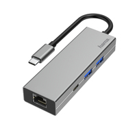 Hama 00200108 Schnittstellen-Hub USB 3.2 Gen 1 (3.1 Gen 1) Type-C 5000 Mbit/s Grau (Grau)