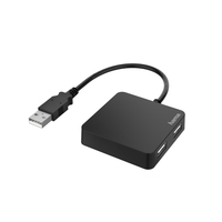 Hama 00200121 Schnittstellen-Hub USB 2.0 480 Mbit/s Schwarz (Schwarz)
