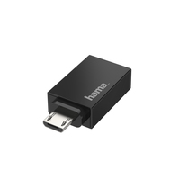 Hama 00200307 Kabeladapter Micro-USB USB Typ-A Schwarz (Schwarz)