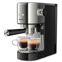 Krups Virtuoso XP442C11 Kaffeemaschine Halbautomatisch Espressomaschine (Schwarz, Edelstahl)