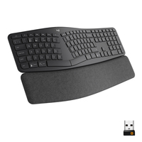 Logitech ERGO K860 Tastatur RF Wireless + Bluetooth Englisch Graphit (Graphit)